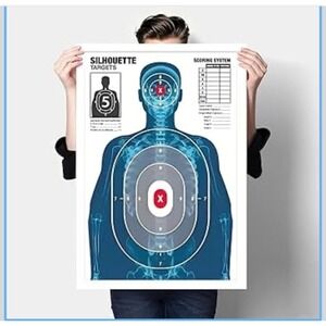50 Pack Paper Shooting Targets for Range, 23X35 inch